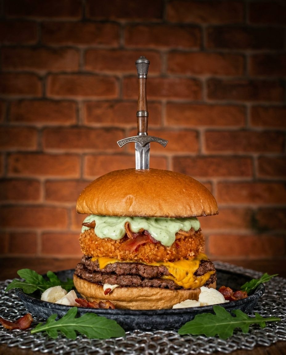 Cheese Dragon — hambúrguer da Taverna Bar'n Burguer